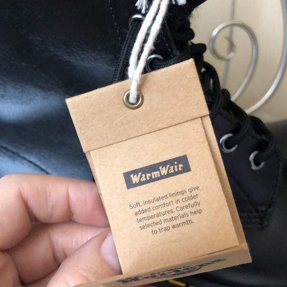 Dr. Marten 1460 WOMEN'S Black EYE FAUX FUR LINED BOOTS - Picture 8 of 10